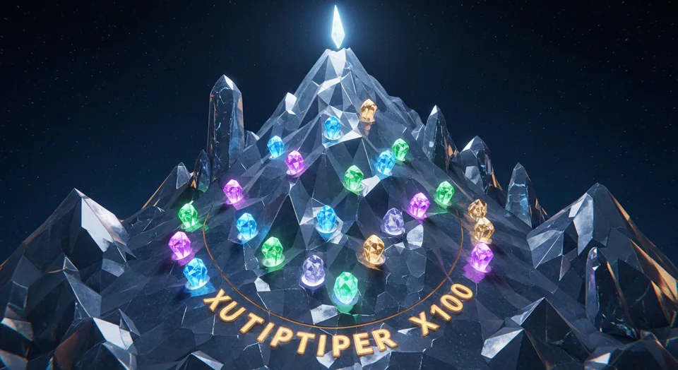 Silverfall Plinko game board resembling a crystalline mountain.